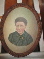 Schilderij van vrouw, ovaal, Ophalen of Verzenden