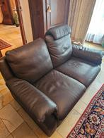 Natuzzi elektrische 2-zitsbank — echt leer, Ophalen, Zo goed als nieuw, Leer