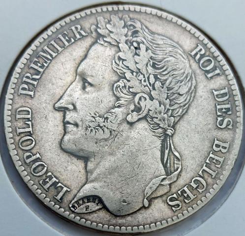 5 Frank 1834 Pos A, Postzegels en Munten, Munten | België, Losse munt, Zilver, Zilver, Ophalen of Verzenden