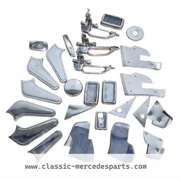 Chroomdelen / interieurafwerking Mercedes w107 w108 w111 w12 beschikbaar voor biedingen