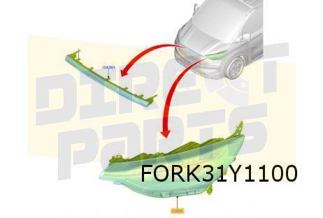 Ford Transit Custom (11/23-) dagrijlicht / contourlicht midd, Auto-onderdelen, Verlichting, Ford, Nieuw, Verzenden