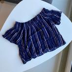 Blauwe off shoulder crop top (Pull&Bear - S), Blauw, Ophalen of Verzenden, Zo goed als nieuw, Korte mouw