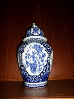 Delfs aardewerk vaas met deksel, Huis en Inrichting, Ophalen, Zo goed als nieuw, Blauw