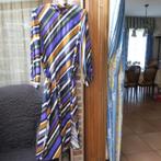 Maxikleedje schuine strepen paars groen kant Julia June mt42, Overige kleuren, Maat 42/44 (L), Nieuw, Ophalen of Verzenden