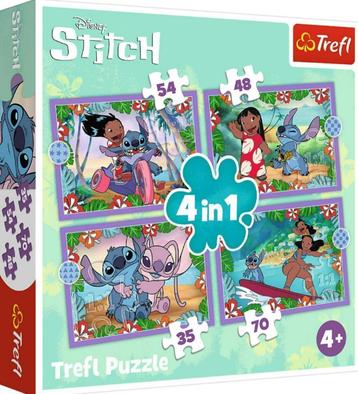 Lilo en Stitch 4 in 1 Puzzel - 35/48/54/70 stukjes - Disney beschikbaar voor biedingen