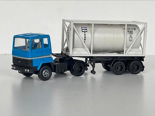 Herpa Ford Transcontinental met tankcontainer 1/87, Hobby en Vrije tijd, Modelauto's | 1:87, Zo goed als nieuw, Bus of Vrachtwagen