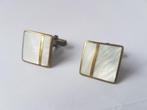 2 Boutons de manchette Vintage nacres art deco, Ophalen of Verzenden, Zo goed als nieuw