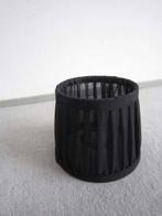 Zwarte lampenkap met tule plooibekleding, Huis en Inrichting, Lampen | Lampenkappen, Zwart, Rond, Nieuw, Ophalen of Verzenden