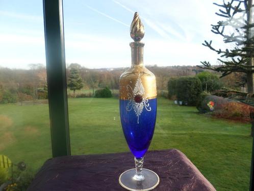 Elégante carafe vintage en verre bleu de Murano, Antiquités & Art, Antiquités | Verre & Cristal, Enlèvement ou Envoi