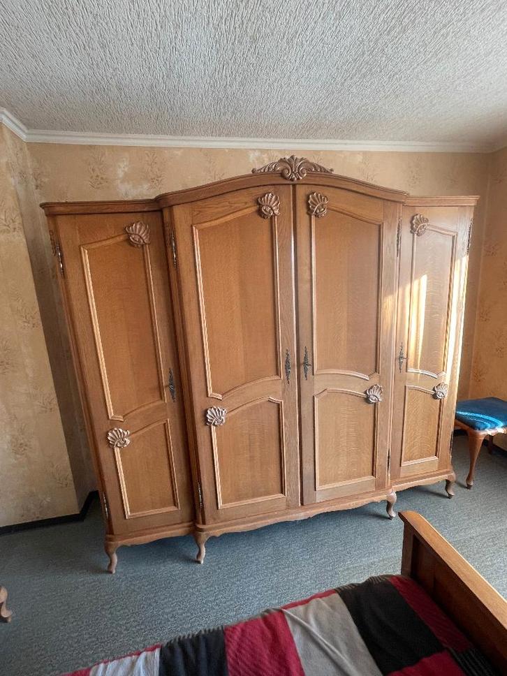 Slaapkamer Franse eik vintage, Maison & Meubles, Chambre à coucher | Chambres à coucher complètes, Utilisé, Deux personnes, Enlèvement