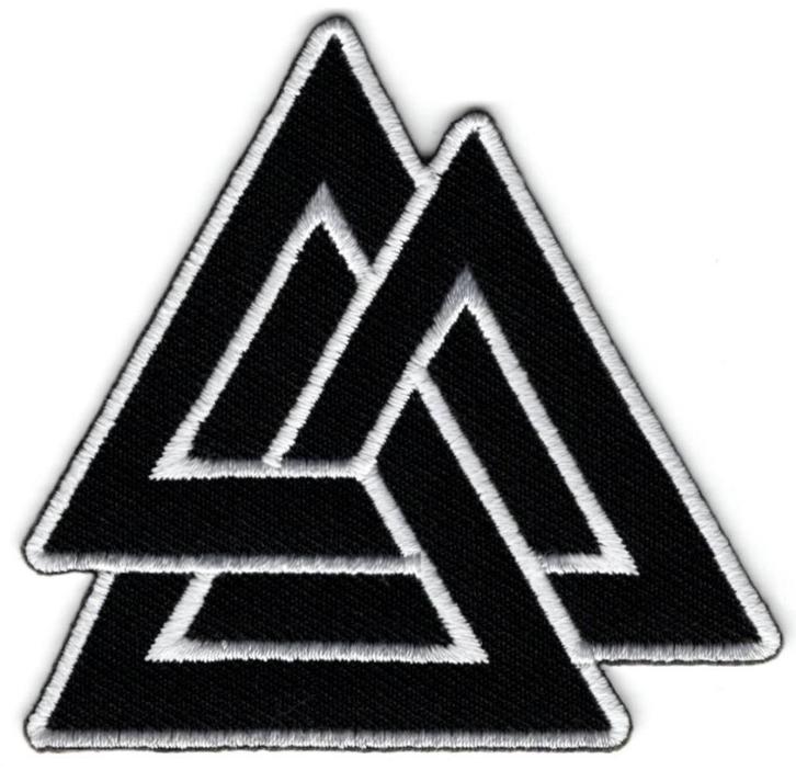 Valknut Viking Symbool stoffen opstrijk patch embleem, Collections, Autocollants, Neuf, Envoi