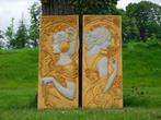 Paire d'assiettes murales Art Nouveau MGO, livraison gratuit