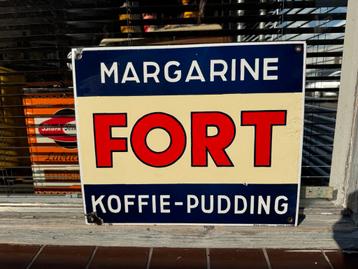 FORT margarine emaille reclamebord beschikbaar voor biedingen