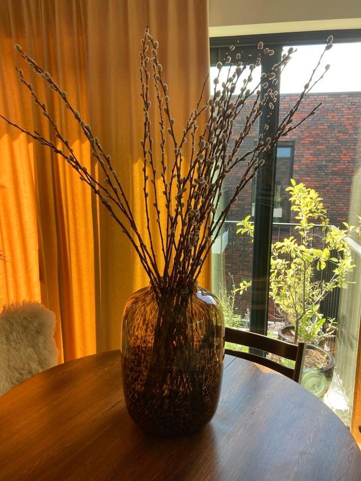 Mondgeblazen vaas leopard bulb - luipaard motief, Huis en Inrichting, Woonaccessoires | Vazen, Zo goed als nieuw, Overige kleuren