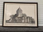lithographie oud kerkje ettelgem signe deman noel, Antiek en Kunst, Ophalen of Verzenden