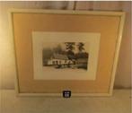 Belle gravure « Maison près des bois » - Clem van Leemput, Antiquités & Art, Art | Eaux-fortes & Gravures, Enlèvement ou Envoi