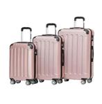 3 delige kofferset van Trvlmore Roze *Nieuw*, Nieuw, Ophalen of Verzenden