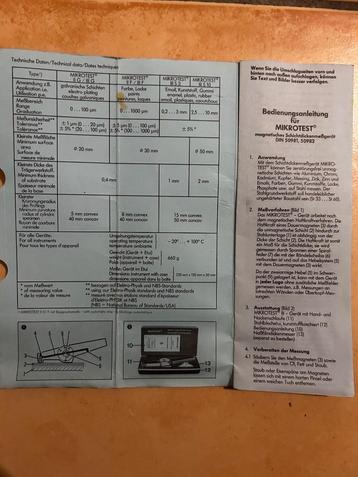 Laagdiktemeter autolakmeter Mikrotest (bieden vanaf €75,-)