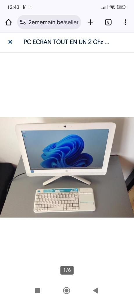 PC-SCHERM ALLES IN ÉÉN 2 Ghz 8 GB DDR4 256 GB SSD WINDOWS 11, Computers en Software, Desktop Pc's, Refurbished, 2 tot 3 Ghz, SSD