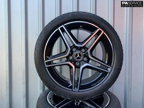 Origineel 18 inch Mercedes A B CLA AMG zomerset incl Bridges, Auto-onderdelen, Banden en Velgen, Banden en Velgen, Zomerbanden