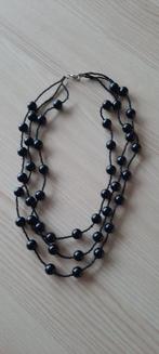 Mooi zwarte halsketting, Handtassen en Accessoires, Kettingen, Ophalen of Verzenden, Zo goed als nieuw, Zwart