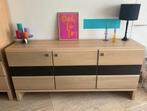 2 banken, massief eiken dressoir, eettafel stoelen en kast, Ophalen