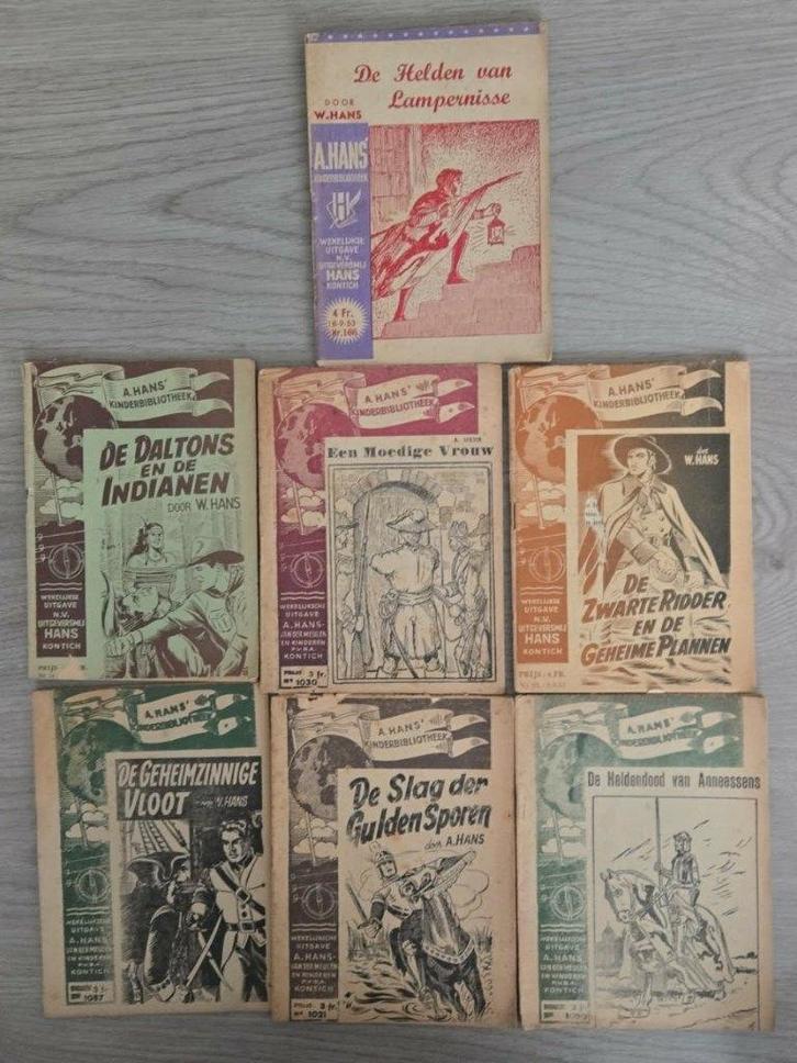 Kinderbibliotheek A. Hans 7 boekjes, Antiek en Kunst, Antiek | Boeken en Manuscripten, Ophalen of Verzenden