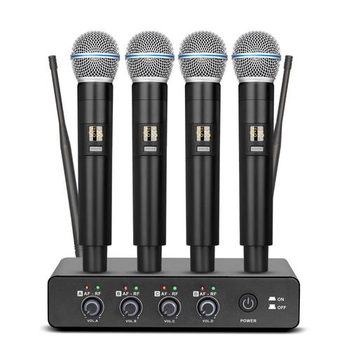 draadloze microfoon karaoke UHF Professionele metalen behuiz, Muziek en Instrumenten, Microfoons, Zo goed als nieuw, Instrumentmicrofoon