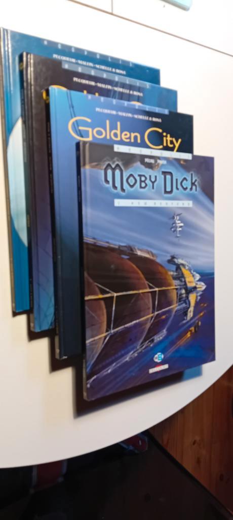 Lot BD Golden City (tomes 3–4–5) + Moby Dick tome 1, Boeken, Stripverhalen, Zo goed als nieuw, Meerdere stripboeken, Ophalen of Verzenden