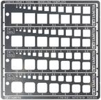 vierkant sjabloon | modelbouw | 1-10 mm | Nieuw