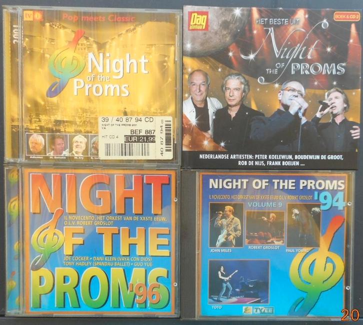 4 verzamel cd’s Night of the proms, CD & DVD, CD | Compilations, Comme neuf, Autres genres, Enlèvement ou Envoi