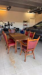 Klassieke eiken eetkamer – tafel met 6 stoelen, Huis en Inrichting, Ophalen, Gebruikt, Klassiek, 4 tot 6 stoelen