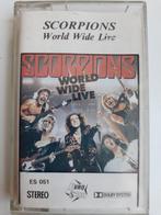K7 Scorpions "World Wide Live" in concert, Comme neuf, Originale, Rock en Metal, 1 cassette audio