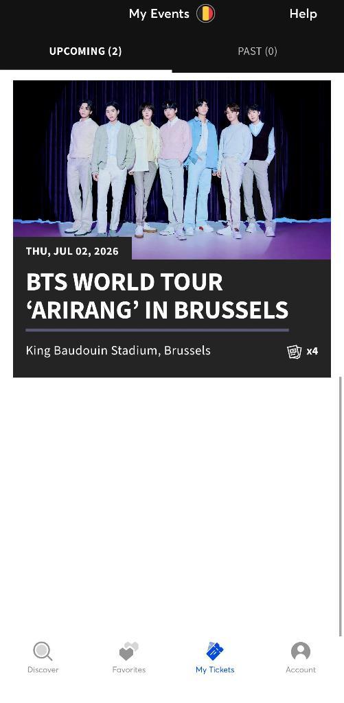 Billets BTS le 2 juillet, Tickets & Billets, Concerts | Pop, Deux personnes, Juillet