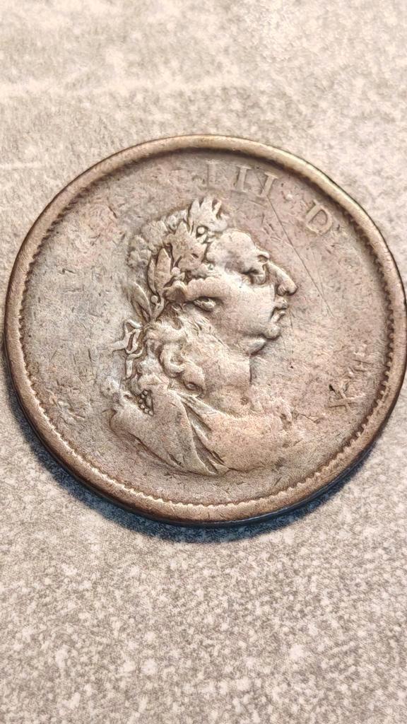 Ireland, George III, Penny, 1805, , Copper, KM:148.1, Postzegels en Munten, Munten | Europa | Niet-Euromunten, Losse munt, Overige landen