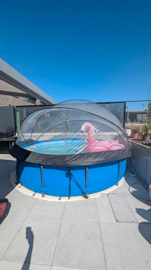 bestway pool pro Max 366 met koepel en zandfilter zonnemat, Tuin en Terras, Zwembaden, Gebruikt, Rond, Ophalen