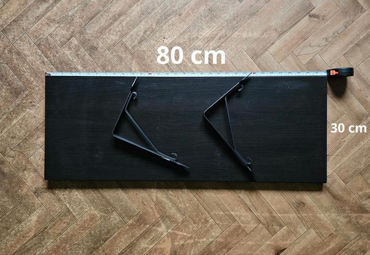 NEUF Tablette BERGHULT + Équerres KROKSHULT - 80x30cm, Bricolage & Construction, Quincaillerie & Fixations, Neuf, Chevilles, 50 à 100 mm