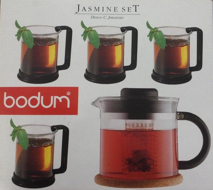 Glazen Thee Set Jasmine van Bodum, Verzamelen, Glas en Drinkglazen, Zo goed als nieuw, Ophalen