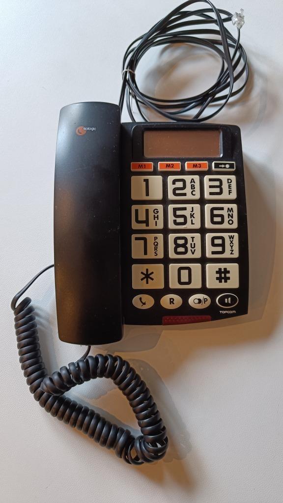 Topcom seniorentelefoon - met scherm en grote toetsen, Telecommunicatie, Vaste telefoons | Niet Draadloos, Gebruikt, Ophalen