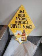 Plaque en en métal duvel, Collections, Marques de bière, Comme neuf, Enlèvement ou Envoi