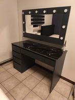 Kaptafel / bureau met led spiegel, Ophalen of Verzenden, Zo goed als nieuw