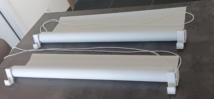 2 Rolgordijnen afwasbaar, Huis en Inrichting, Stoffering | Gordijnen en Lamellen, Zo goed als nieuw, 200 cm of meer, Wit, Crème