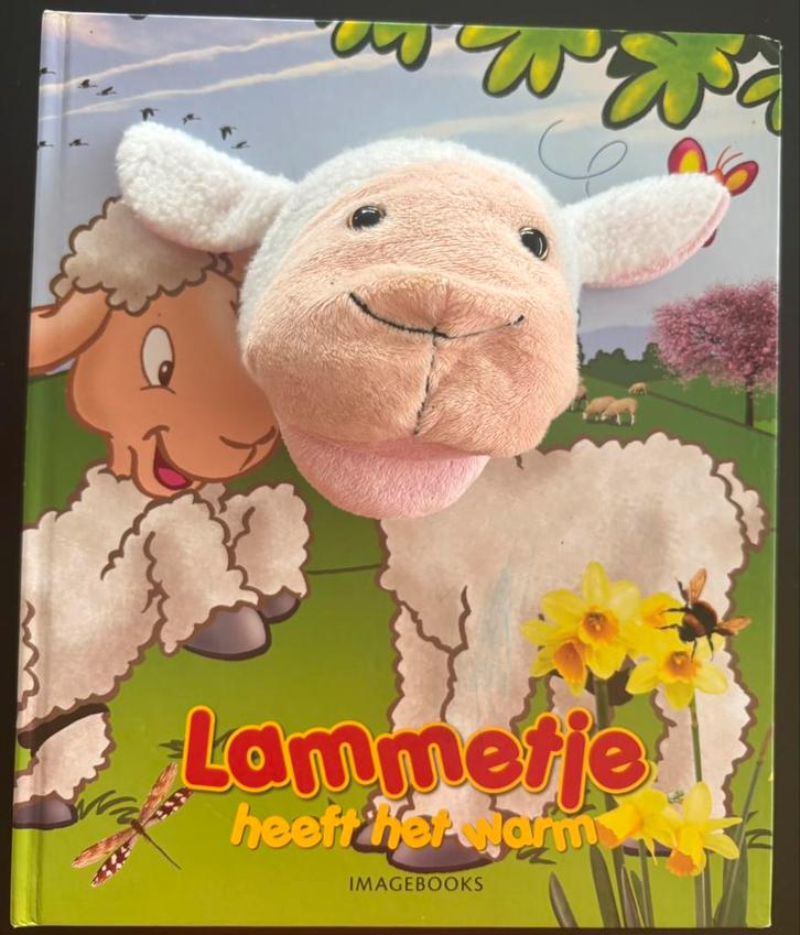 Handpopboek van Rikky Schrever - Lammetje heeft het warm, Livres, Livres pour enfants | Jeunesse | Moins de 10 ans, Utilisé, Enlèvement