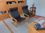 Poang IKEA bruine leren fauteuil, Huis en Inrichting, Ophalen, Gebruikt, Bruin, Leer