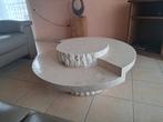 Beige salontafel diameter 1m10 hoogte 50 cm, Huis en Inrichting, Ophalen, Zo goed als nieuw