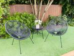 Tuinmeubilair - 2 „draadstoelen” + tafel, Ophalen, Zo goed als nieuw, Stoel