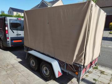 remorque double essieux bachée, Autos : Divers, Remorques, Enlèvement, Comme neuf