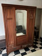 Grote houten kleerkast, Huis en Inrichting, Ophalen, Gebruikt, 100 tot 150 cm, Met hangruimte