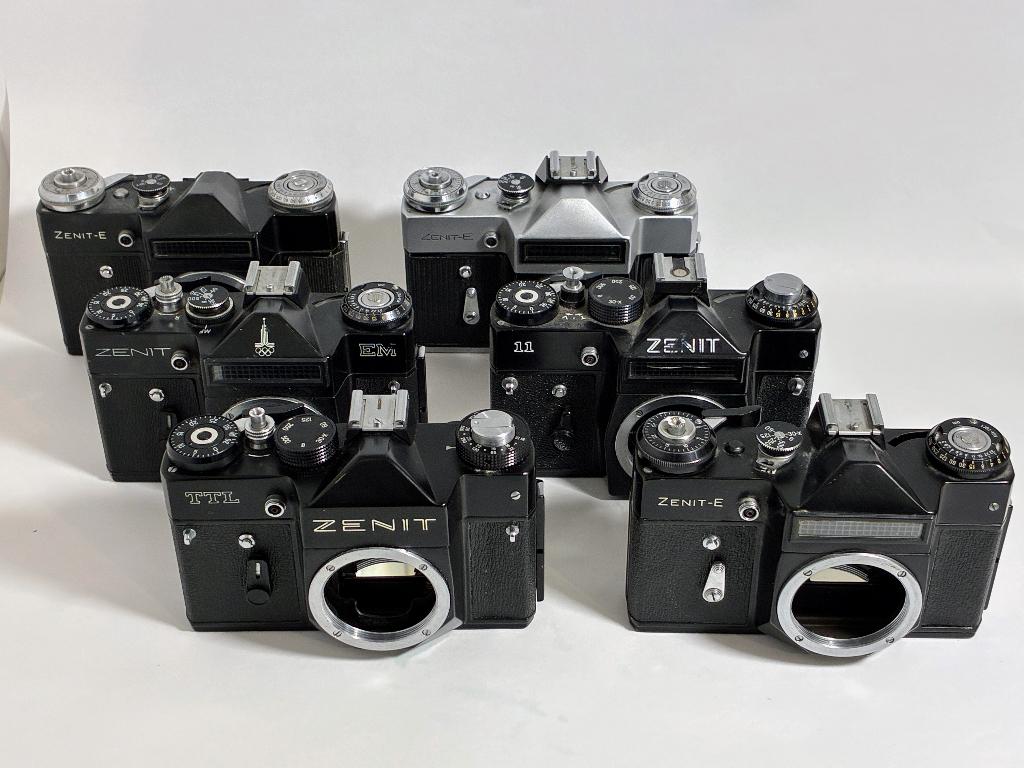 Collection d'appareils photo analogiques Zenit (non testés), Enlèvement ou Envoi, Utilisé, Reflex miroir, Autres Marques