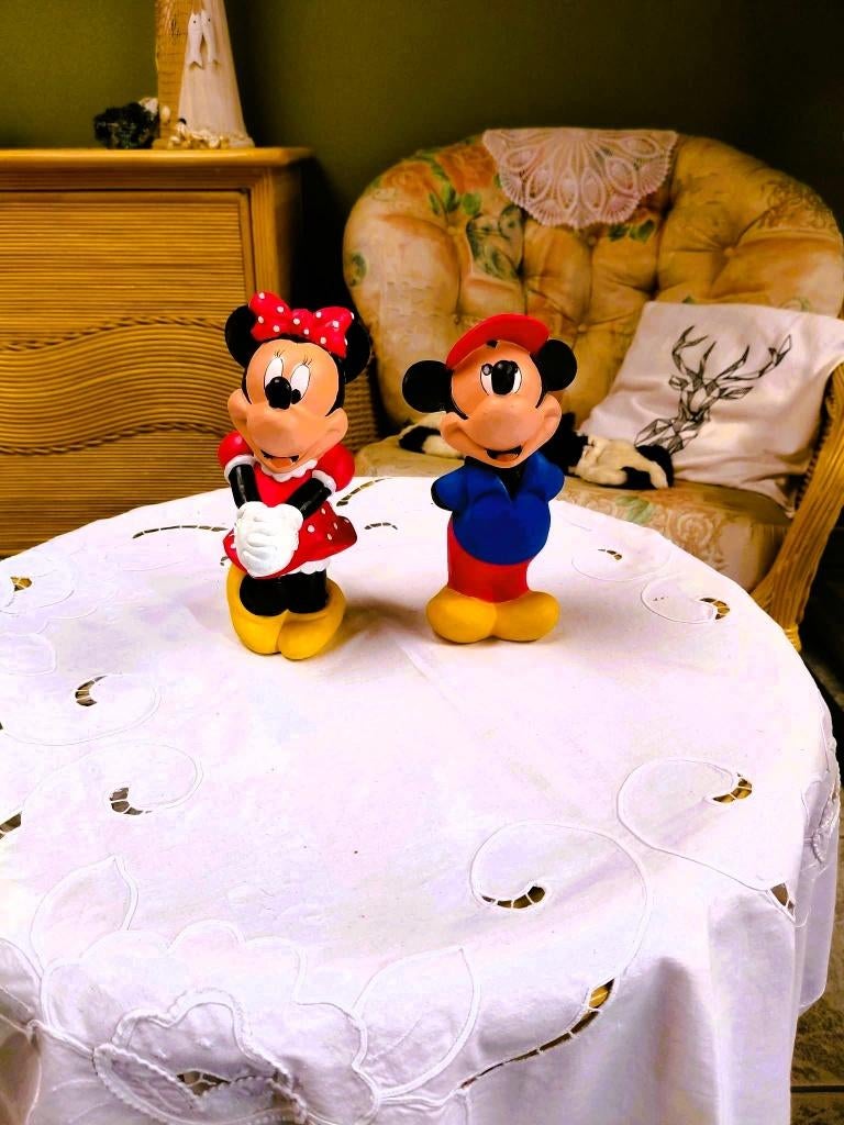 Set Mickey & Minnie keramiek beeldjes., Verzamelen, Disney, Ophalen of Verzenden